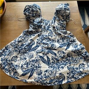 Abercrombie Ruched Puff Sleeve Mini Dress